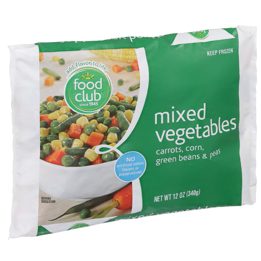 Mixed Vegetables, Carrots, Corn, Green Beans & Peas