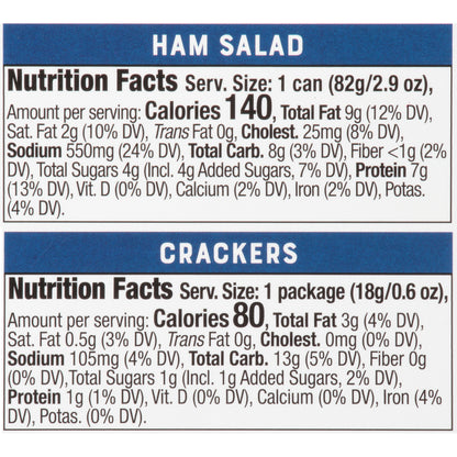 Bumble Bee® Snack on the Run! Ham Salad with Crackers Kit 3.5 oz. Box