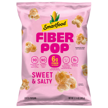 Smartfood Fiber Pop Popcorn Sweet & Salty, 5 3/4 Oz