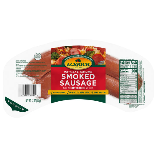 Eckrich Smoked Sausage Rope, 13 oz