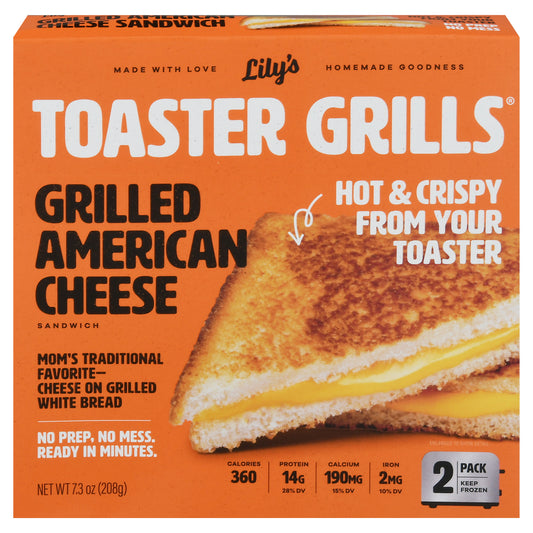 Lily's Toaster Grills Grilled American Cheese Sandwich 2 ea