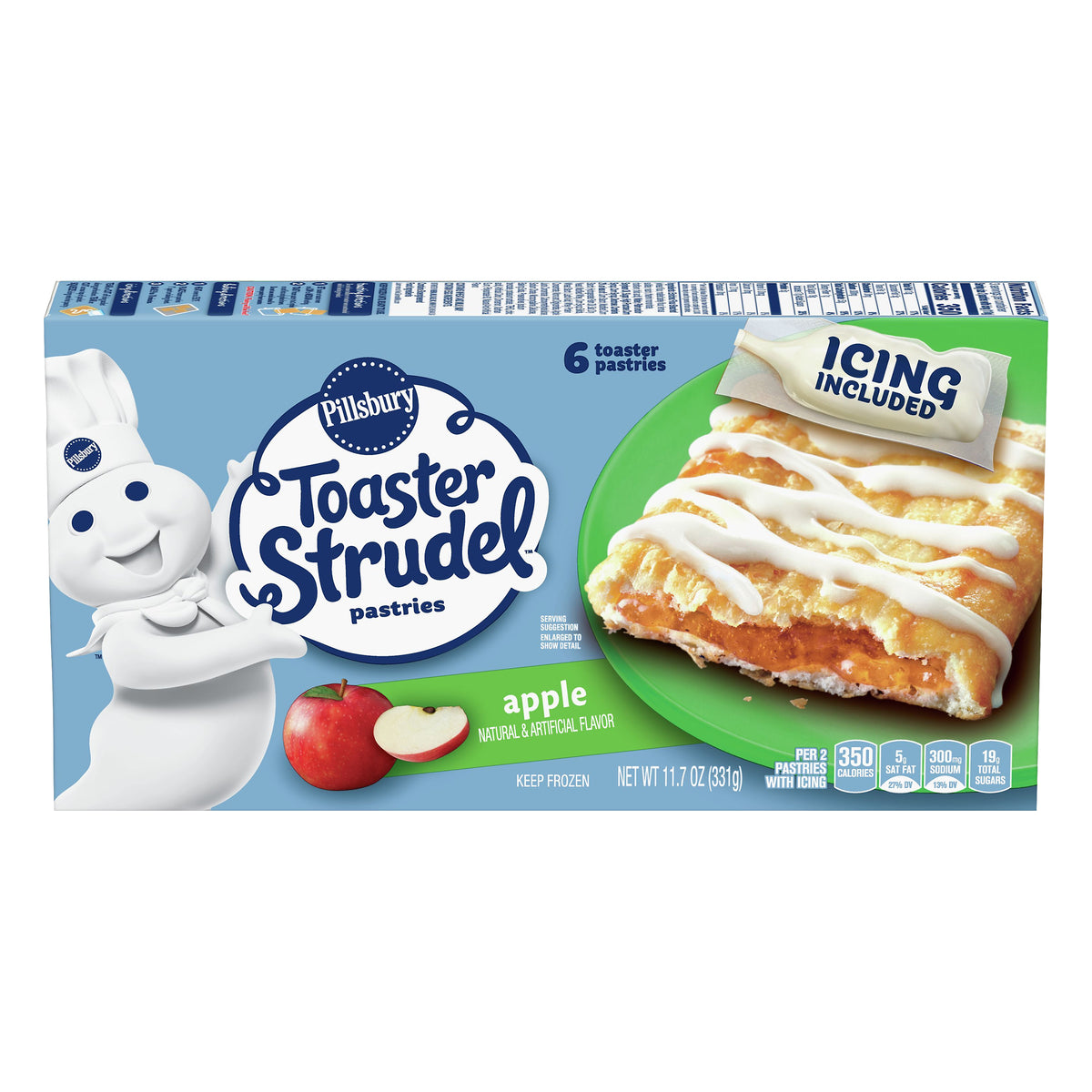 Pillsbury Toaster Strudel Apple Toaster Pastries 6 ea