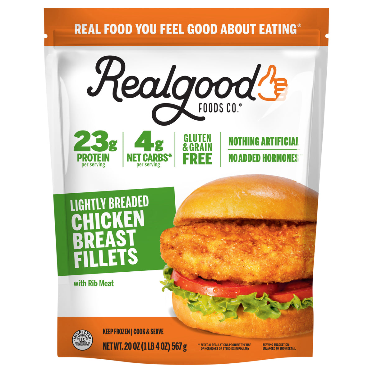 Real Good Foods Lightly Breaded Chicken Breast Fillets