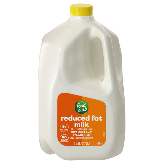 Food Club Reduced Fat Milk 1 gal