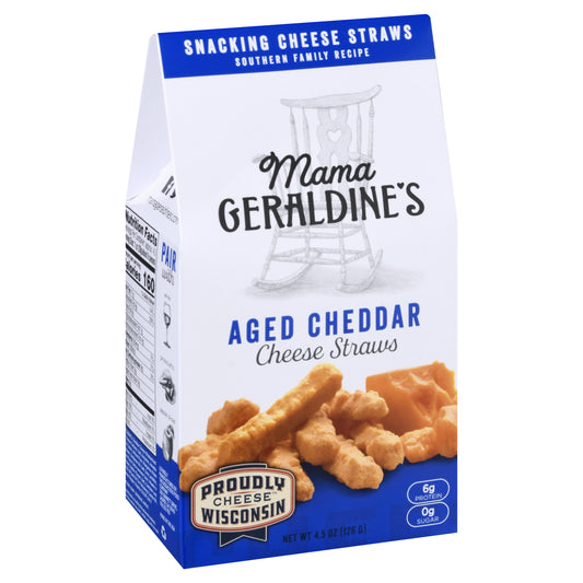 Mama Geraldines Aged Cheddar Cheese Straws 4.5 oz