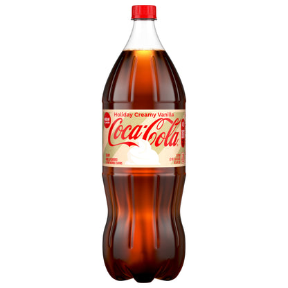 Coca-Cola Holiday Creamy Vanilla Bottle, 2 Liters
