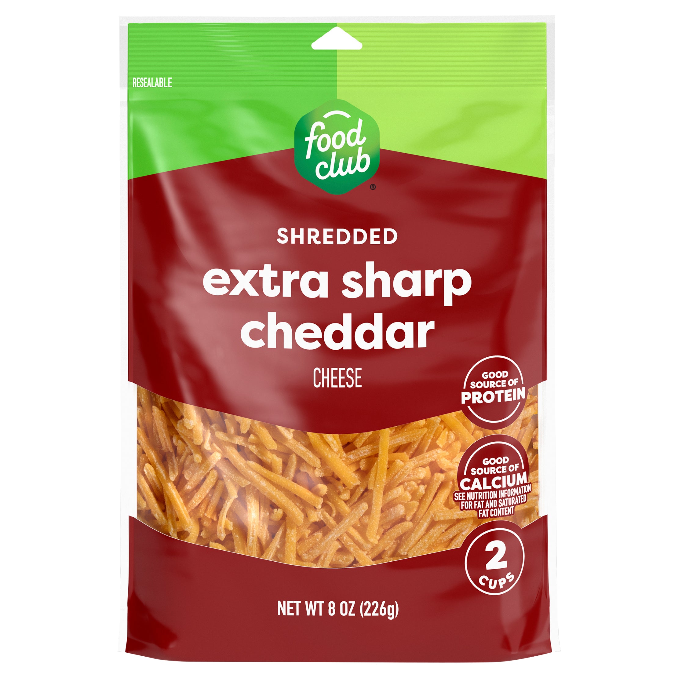 Club Cheddar Food Club Extra Sharp Cheddar Shredded Cheese 8 oz – Douglas Food Valu