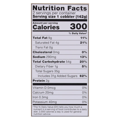 Sara Lee Sweet Moments Salted Caramel Peach Fruit Cobbler 2 Cups