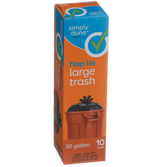 Flap Tie Large Trash Bags