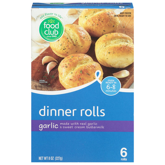 Food Club Garlic Dinner Rolls 6 ea