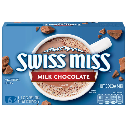 Swiss Miss Milk Chocolate Hot Cocoa Mix 4.38 oz (6 individual 0.73 oz envelopes)