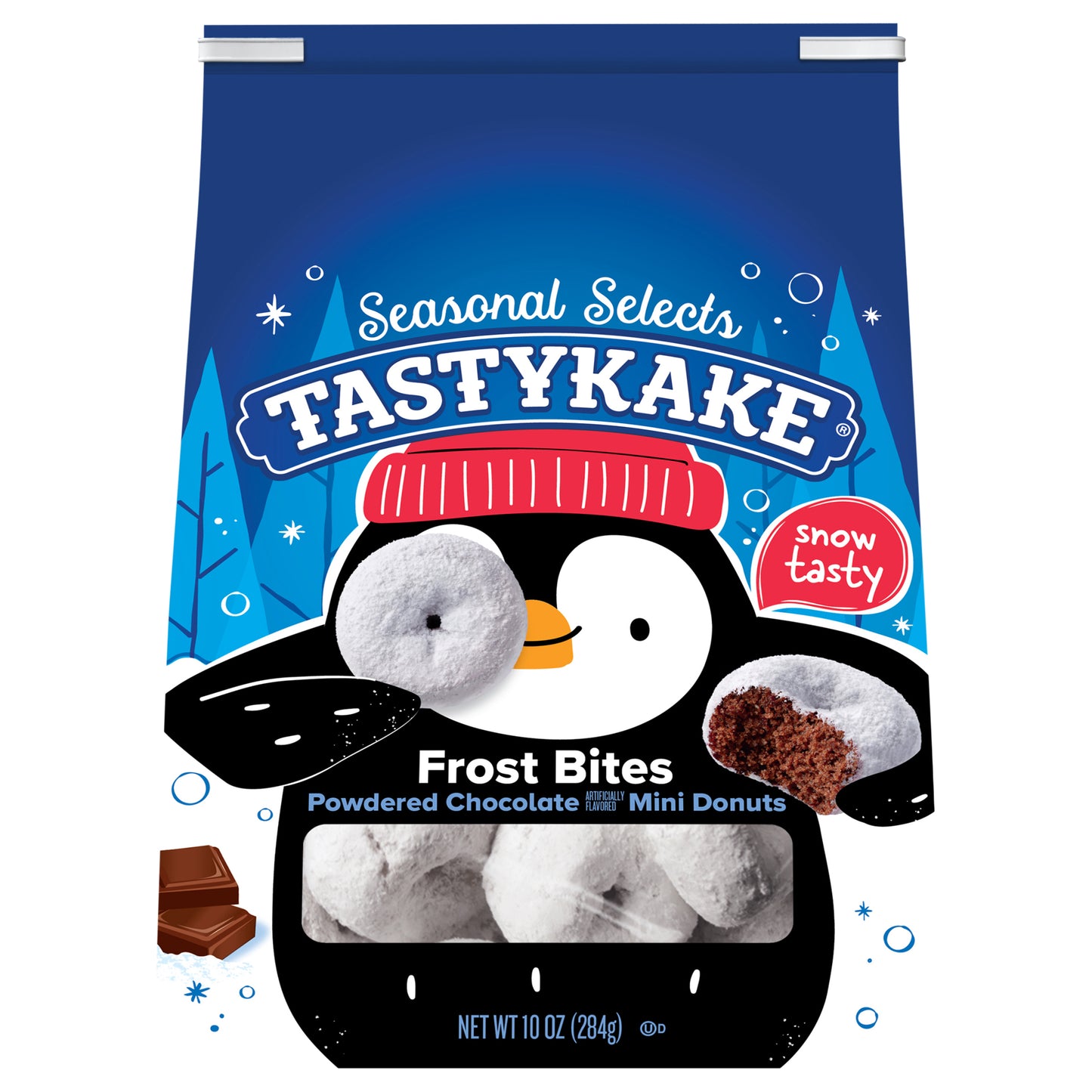Tastykake Black & White Mini Donuts, Chocolate Donuts, 10 oz Bag