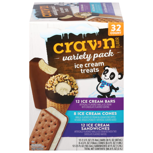 Crav'n Flavor Ice Cream Treats Variety Pack 32 ea