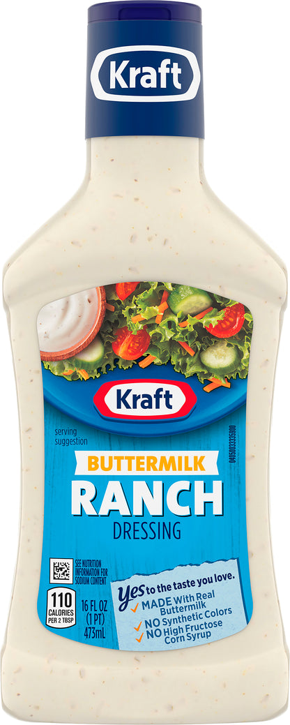 Kraft Buttermilk Ranch Dressing, 16 fl oz Bottle