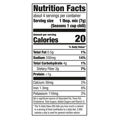 McCormick Chili Seasoning Mix - Gluten Free, 1 oz