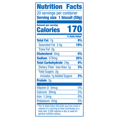 Pillsbury Grands! Frozen Biscuits Value Pack, Honey Butter, 20 ct., 41.6 oz.