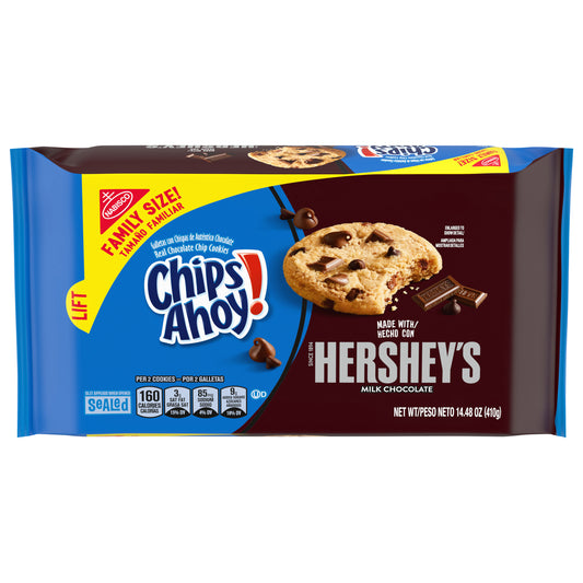 CHIPS AHOY! Hershey's Milk Chocolate Chip Cookies, Family Size, 14.48 oz