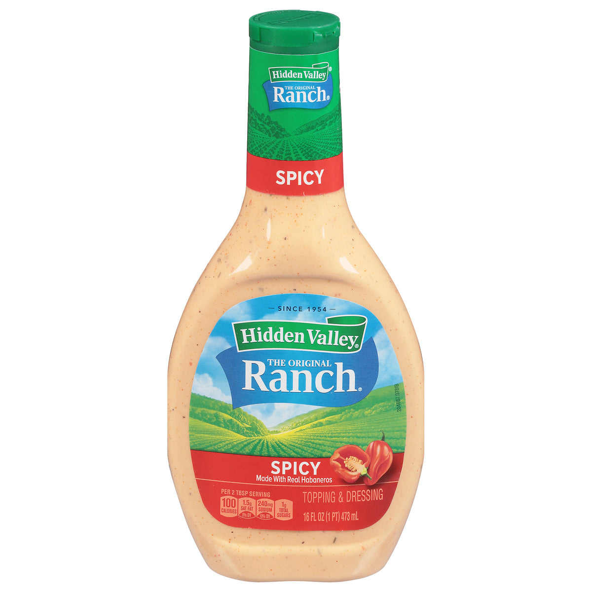 Colored Ranch Topping Hidden Valley The Original Ranch Spicy Topping & Dressing 16 fl oz ...