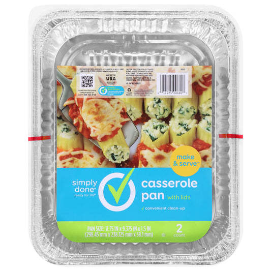 Simply Done Casserole Pan with Lids 2 ea