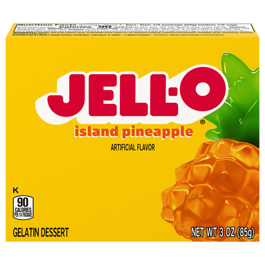 Jell-O Island Pineapple Artificially Flavored Gelatin Dessert Mix, 3 oz Box