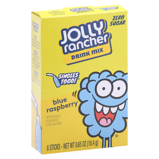 Jolly Rancher Zero Sugar 6 Pack Blue Raspberry Drink Mix 6 ea