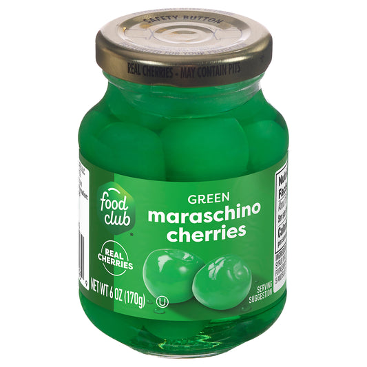 Food Club Green Maraschino Cherries 6 oz