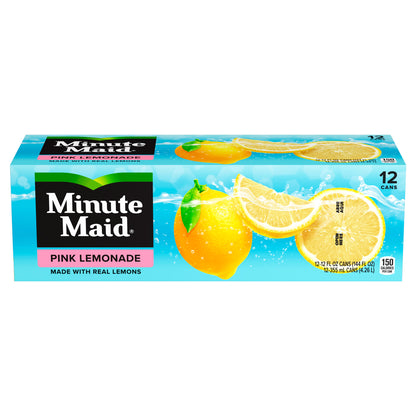 Minute Maid Pink Lemonade Fridge Pack Cans, 12 fl oz, 12 Pack