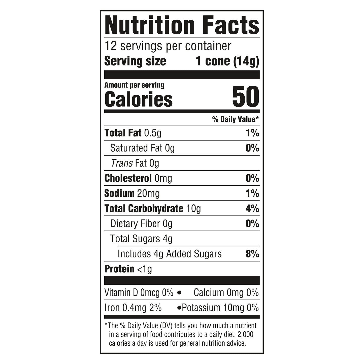 KEEBLER Waffle Cones, 12count Cones, 5oz / 141g