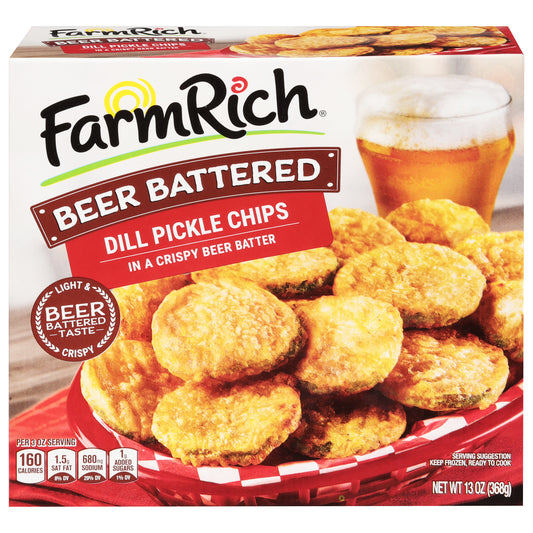 Farm Rich Beer Battered Dill Pickle Chips 13 oz