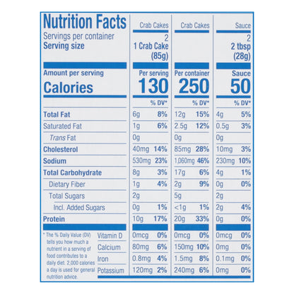 SeaPak Wild Caught Maryland Style Crab Cakes with Creamy Remoulade Sauce 8 oz