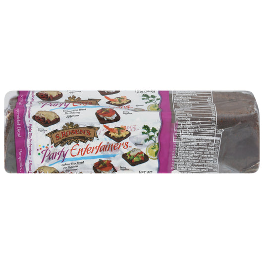 S. Rosen's Party Entertainers Pumpernickel Bread 12 oz