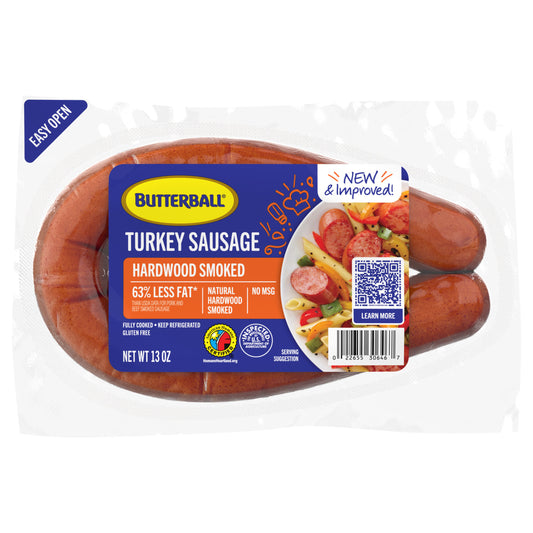 Butterball Fully Cooked Natural Hardwood Smoked Turkey Sausage, 13 oz. Pack