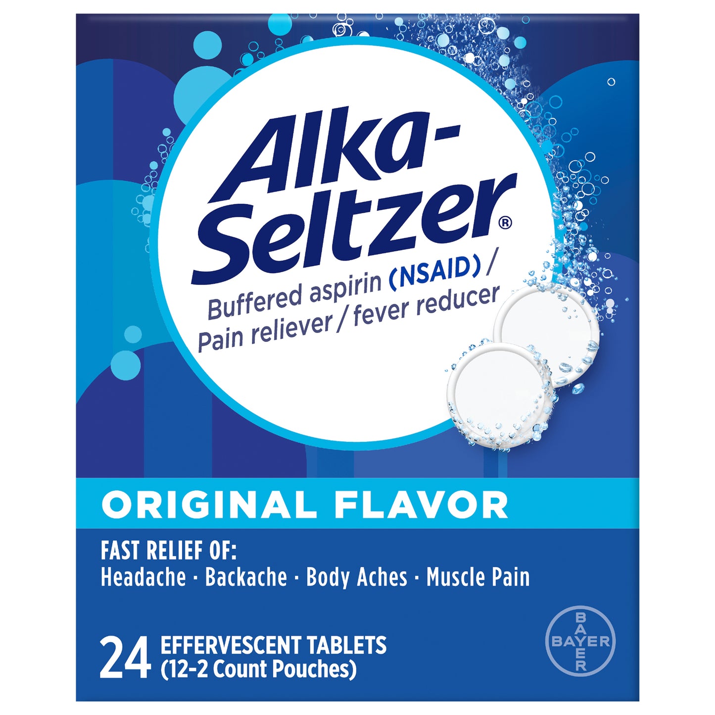 Alka-Seltzer Original Effervescent Tablets, 24ct