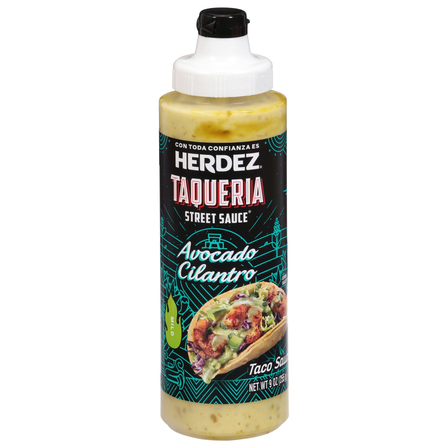 Herdez Taqueria Street Sauce Mild Avocado Cilantro Taco Sauce 9 oz