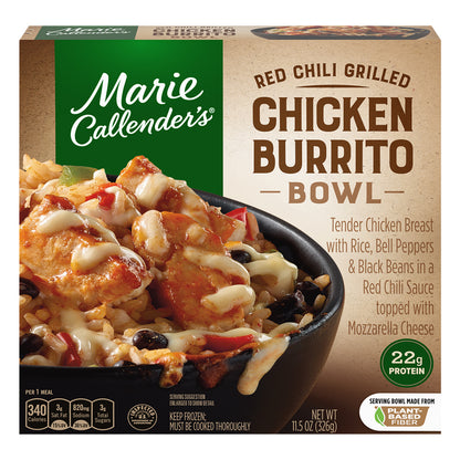 Marie Callender's Frozen Meal, Red Chili Grilled Chicken Burrito Bowl, 11.5 Ounce