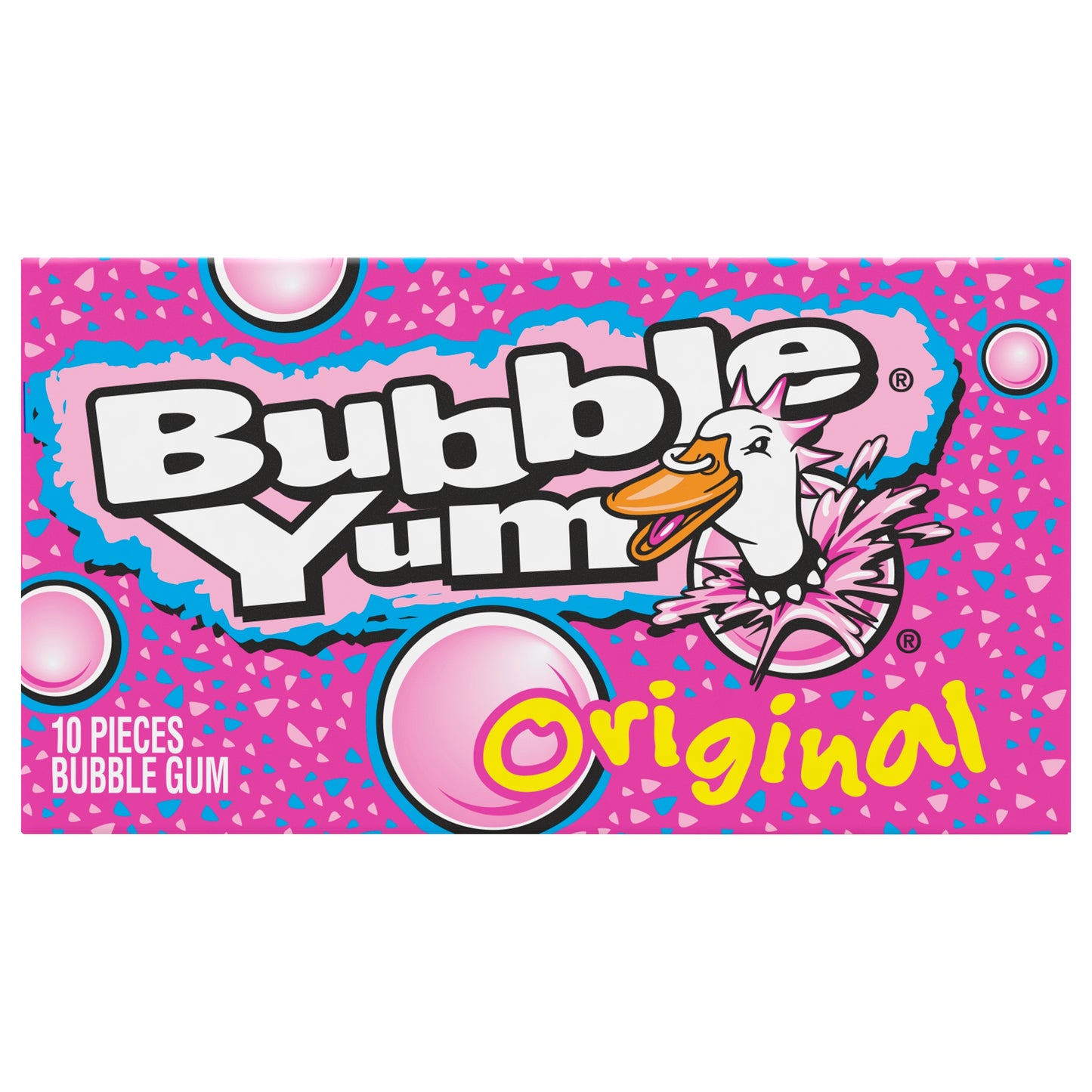 BUBBLE YUM Original Chewy, Bubble Gum Pack, 2.82 oz (10 Pieces)