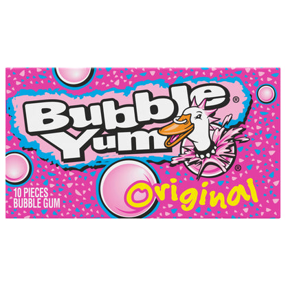 BUBBLE YUM Original Chewy, Bubble Gum Pack, 2.82 oz (10 Pieces)