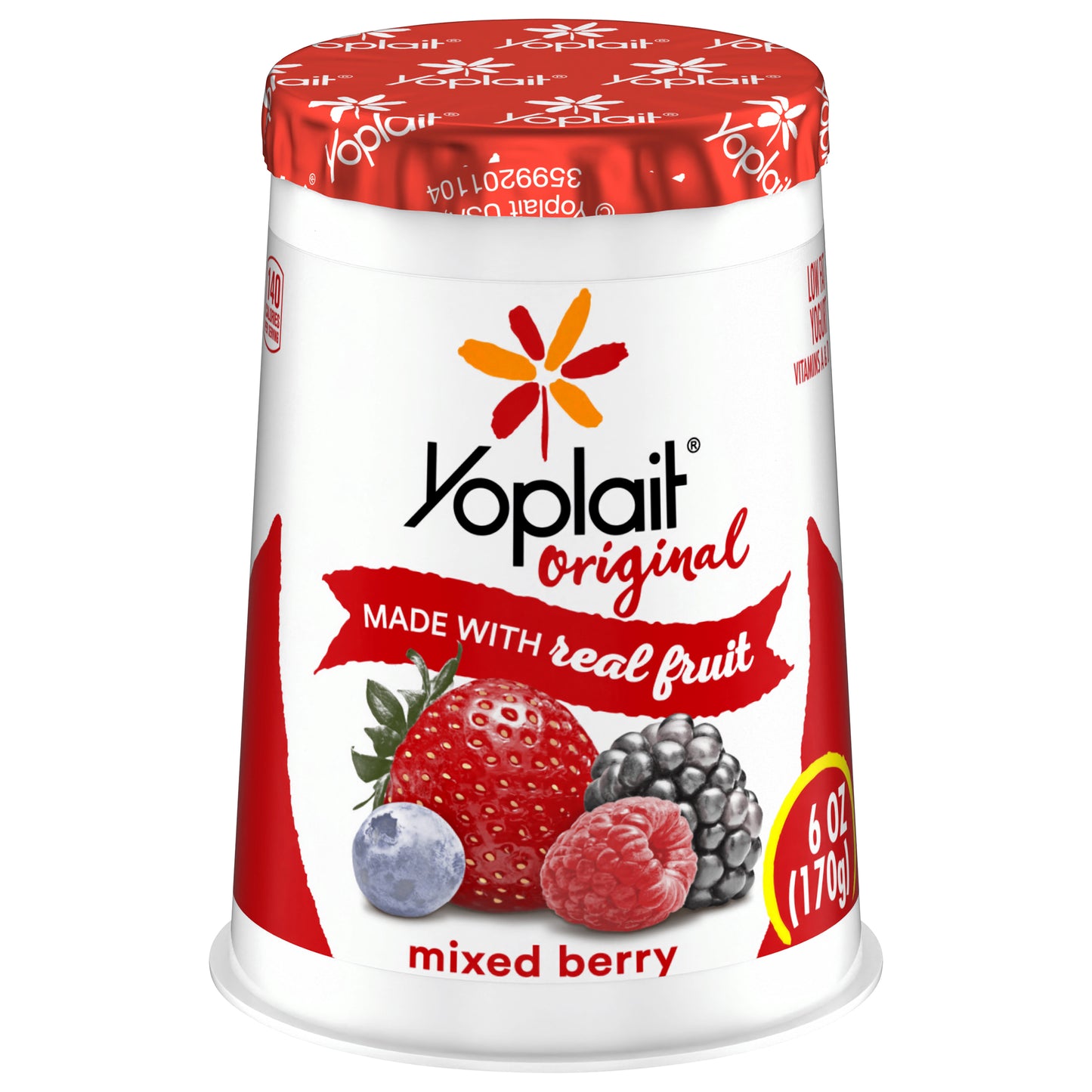 Yoplait Original Mixed Berry Low Fat Yogurt, 6 oz Yogurt Cup