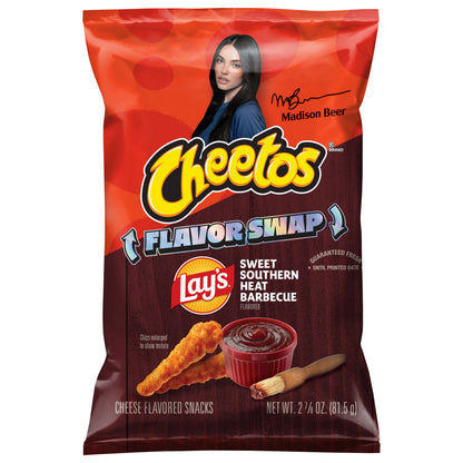 Cheetos Crunchy Cheese Flavored Snacks Sweet Southern Heat Barbecue, 2.875 Oz