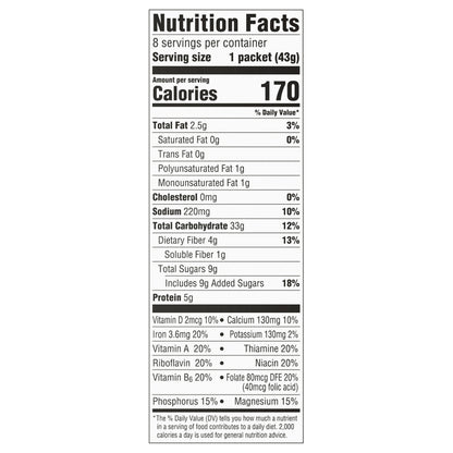 Food Club Cinnamon Roll Instant Oatmeal 8 ea