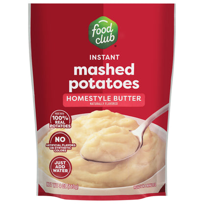 Food Club Instant Homestyle Butter Mashed Potatoes 4 oz