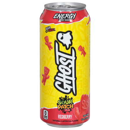 Ghost Zero Sugar Sour Patch Kids Redberry Energy Drink 16 fl oz