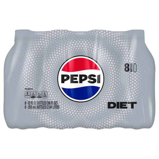 Diet Pepsi Soda Cola 12 Fl Oz 8 Count