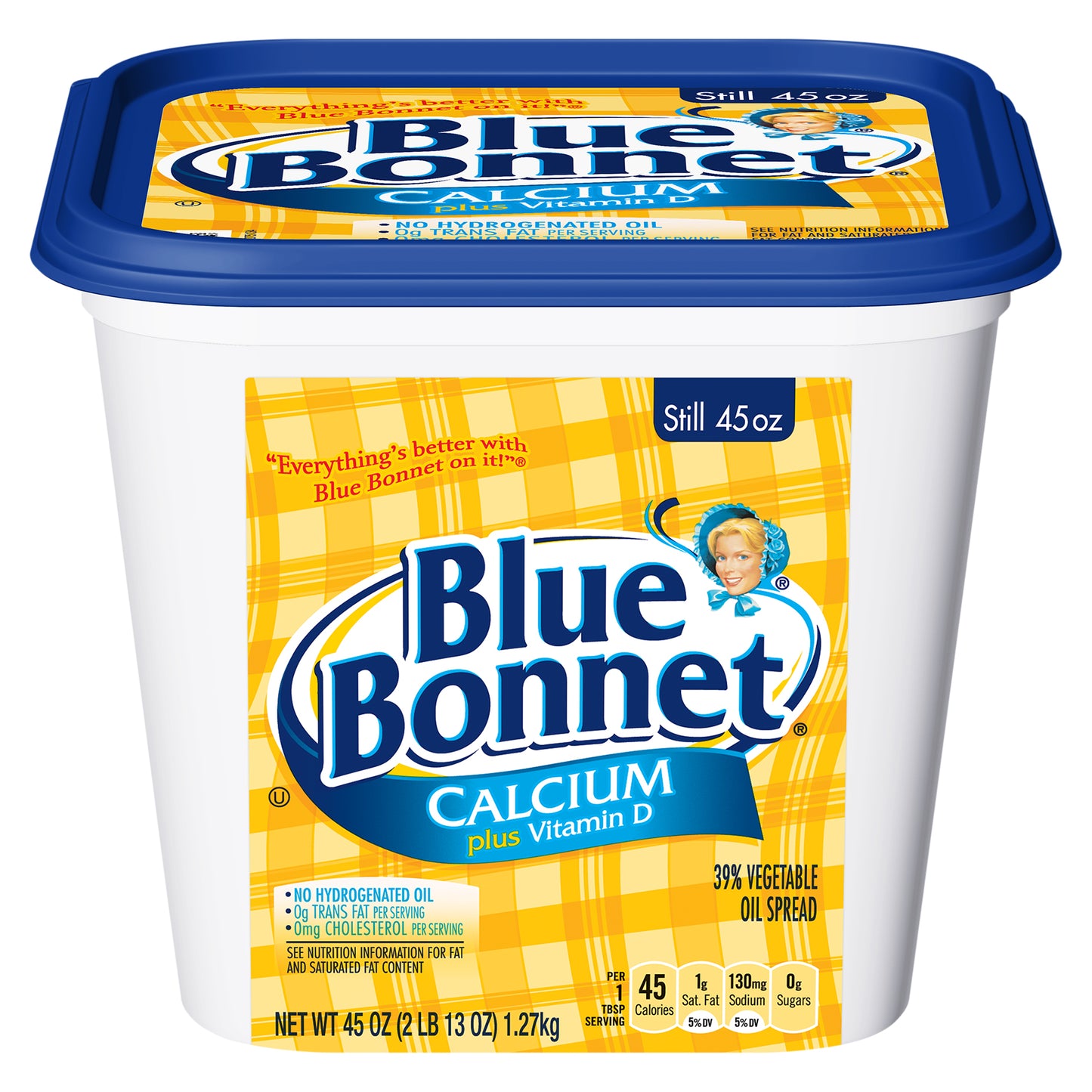 Blue Bonnet Soft Vegetable Oil Spread with Calcium and Vitamin D, 45 OZ