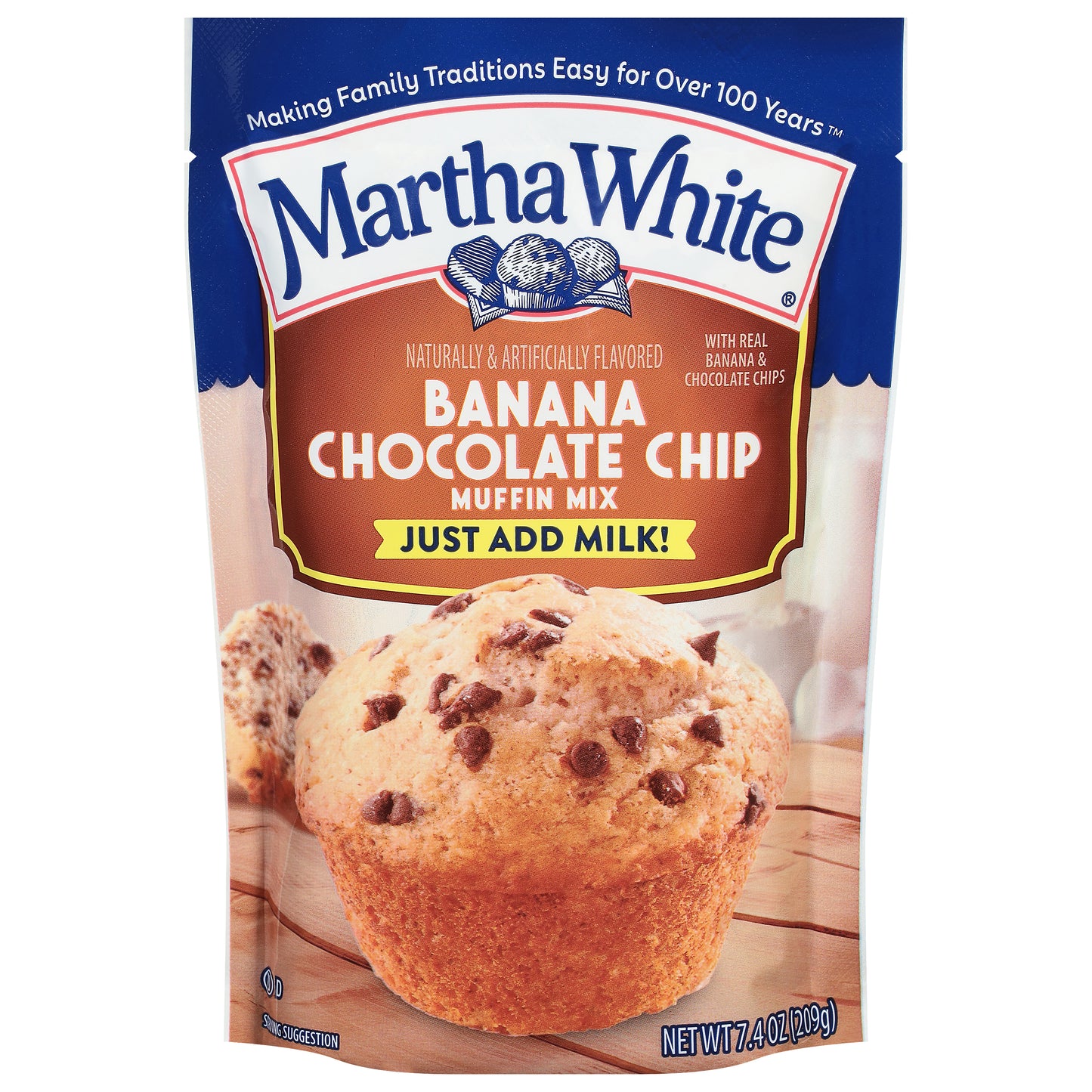 Martha White Banana Chocolate Chip Muffin Mix 7.4 oz