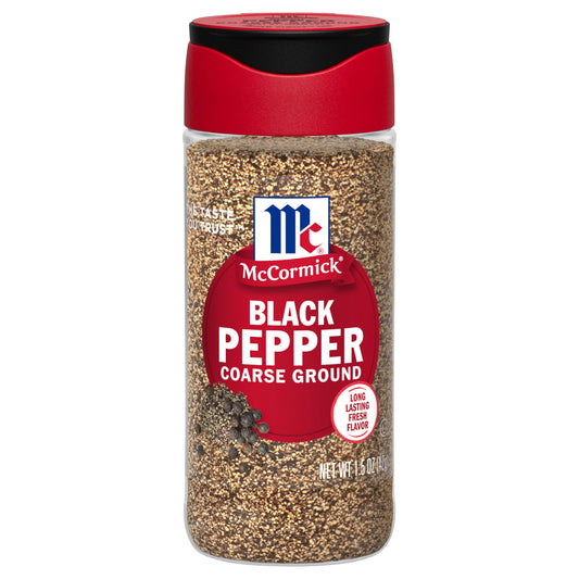McCormick Black Pepper - Coarse Ground, 1.5 oz