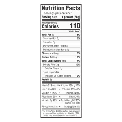 Food Club Sugar Free Apples & Cinnamon Instant Oatmeal 8 ea