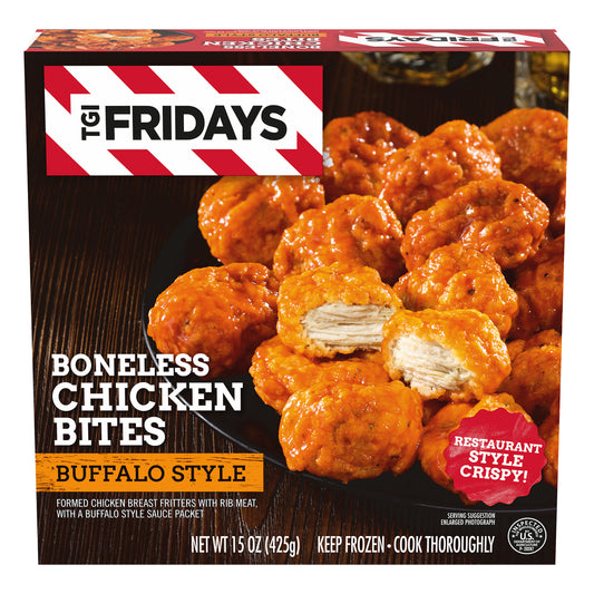 TGI Fridays Buffalo Style Boneless Chicken Bites, Frozen Appetizer, 15 oz Box