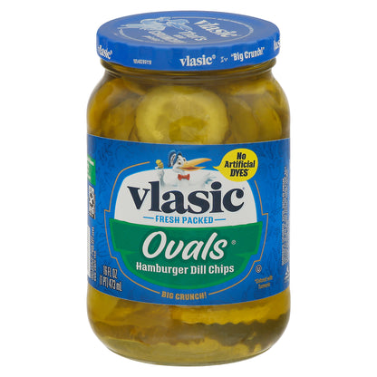 Vlasic Ovals Hamburger Dill Chips Pickles 16 fl oz