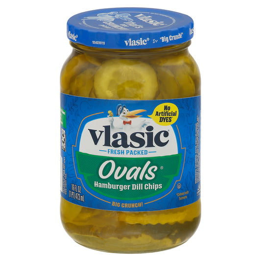 Vlasic Ovals Hamburger Dill Chips Pickles 16 fl oz